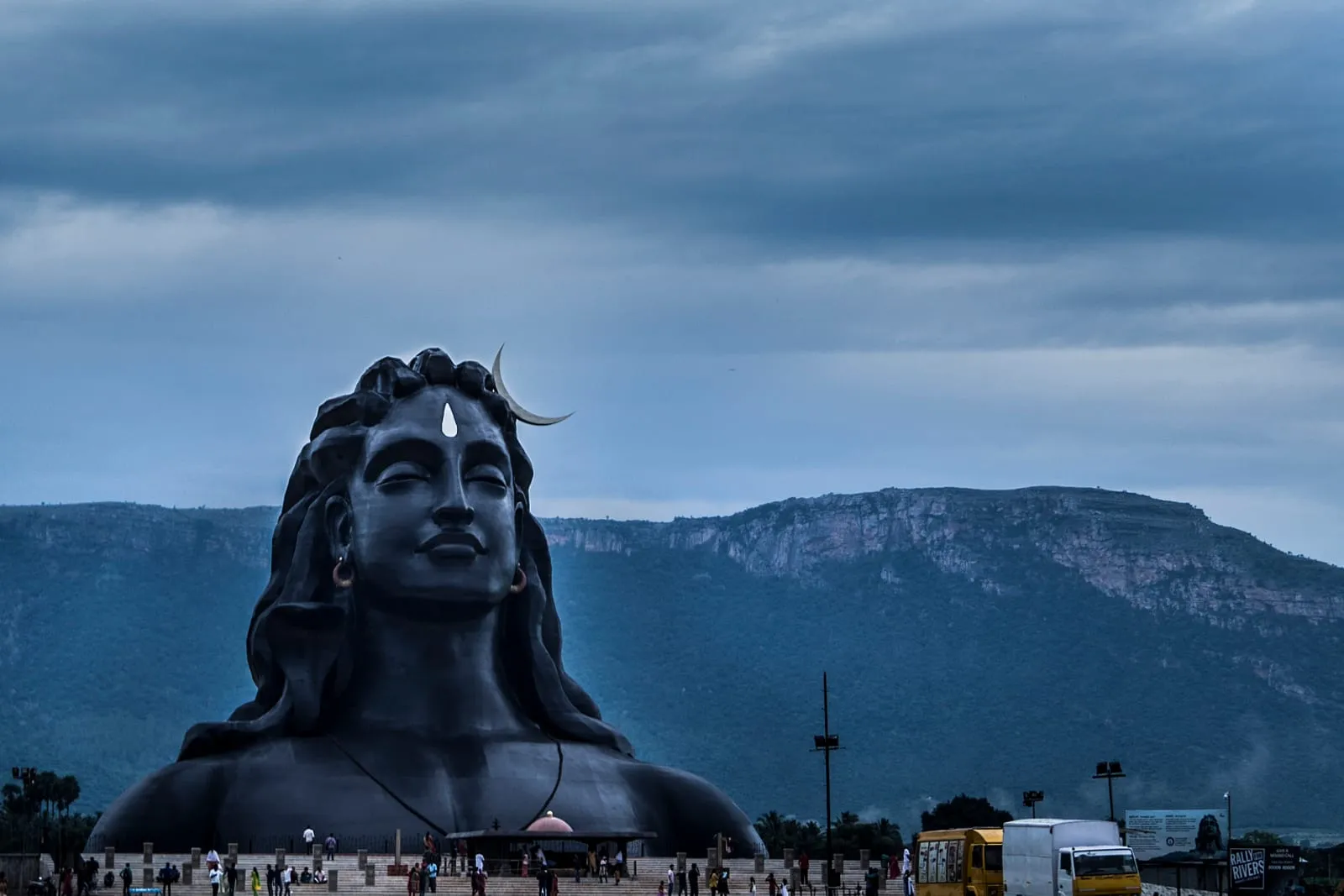 The Adiyogi Shiva statue at the Isha Yoga Centre near Coimbatore