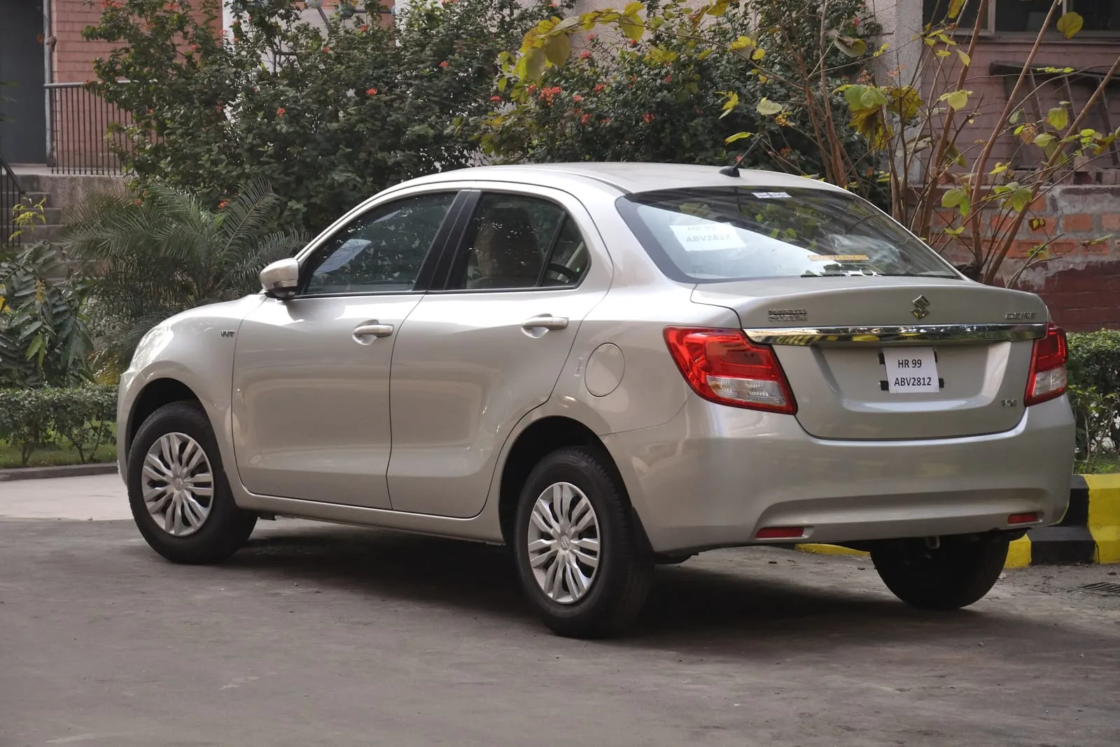 Swift Dzire sedan used for temple day trips