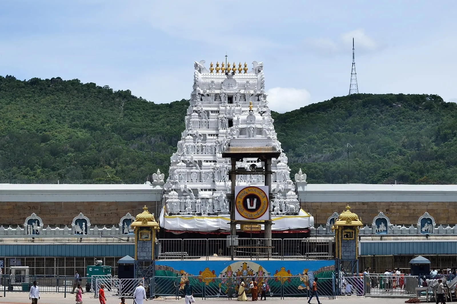 Temple towers of Tirumala in the Seshachalam hills